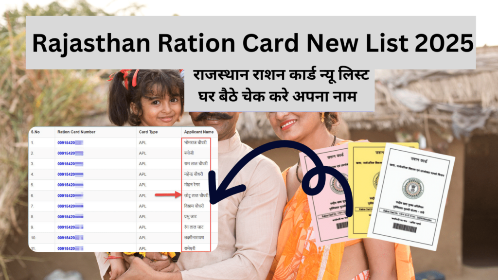 Rajasthan Ration Card New List